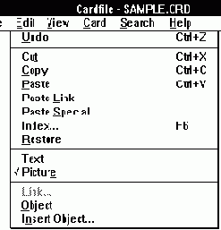 Cardfile и OLE-технология
