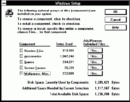 Удаление редко используемых файлов Windows
